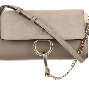 Chloe Mini Faye Crossbody Motty Gray
